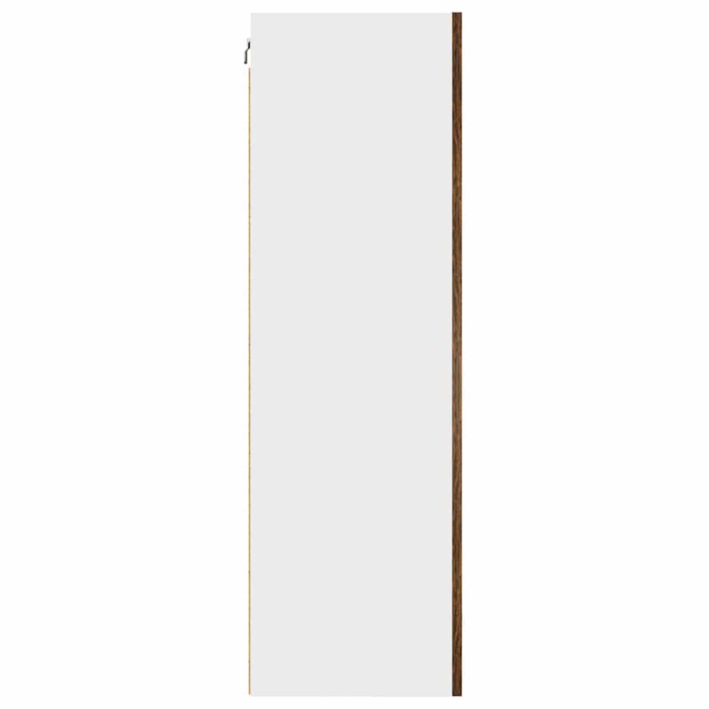 Hanging Cabinet Riga Smoked Oak and White 50 x 31 x 100 cm